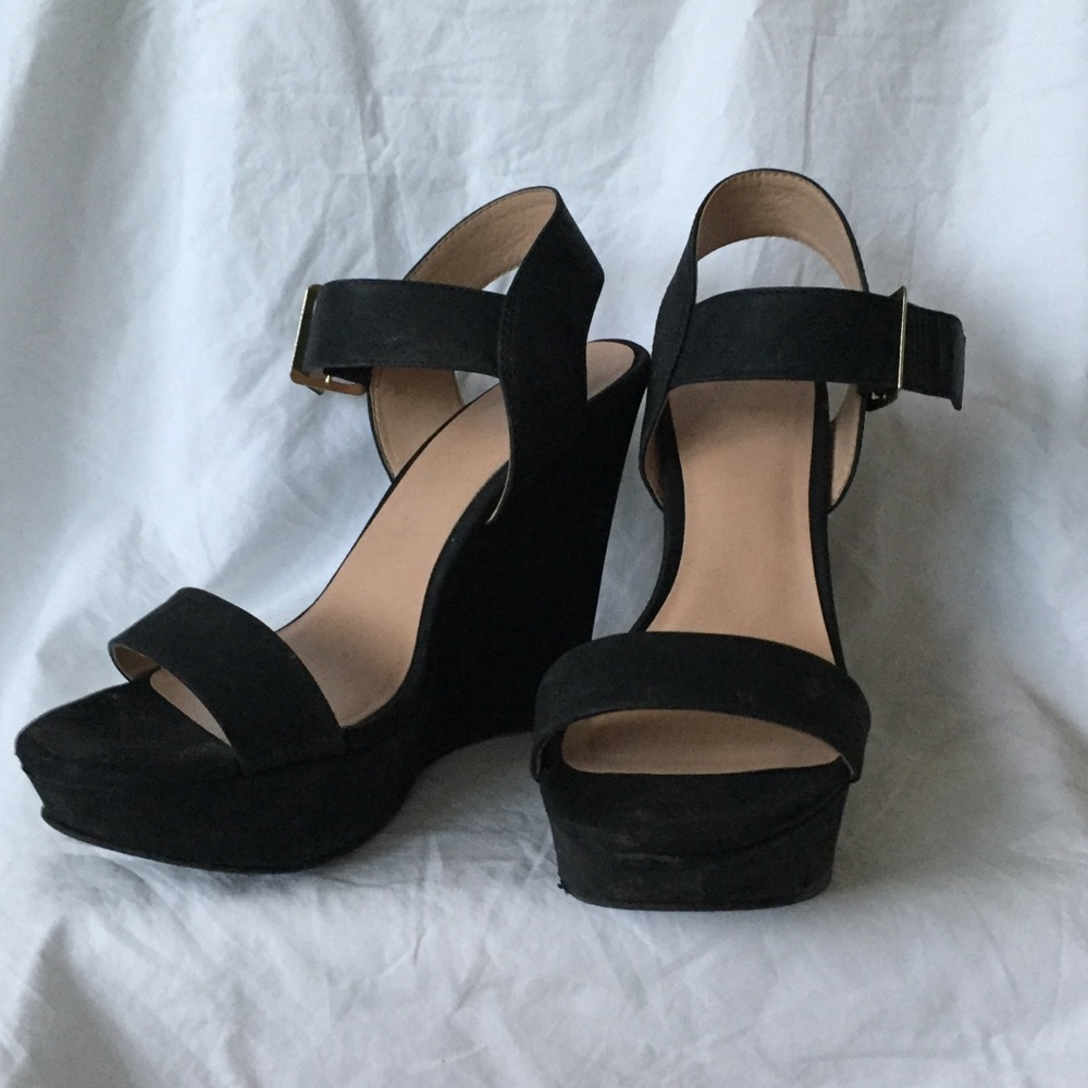 BOGO! Black Fabric Wedges